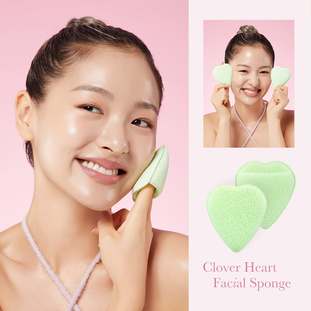 Clover Heart Facial Sponge O6