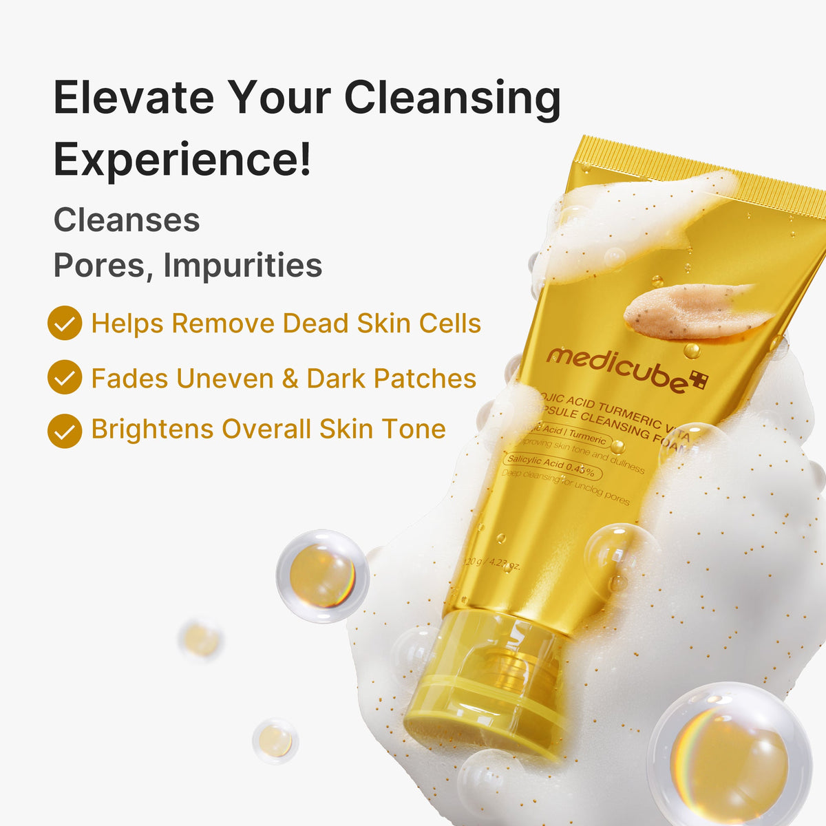 Kojic Acid Turmeric Vita Capsule Foam Cleanser Z8