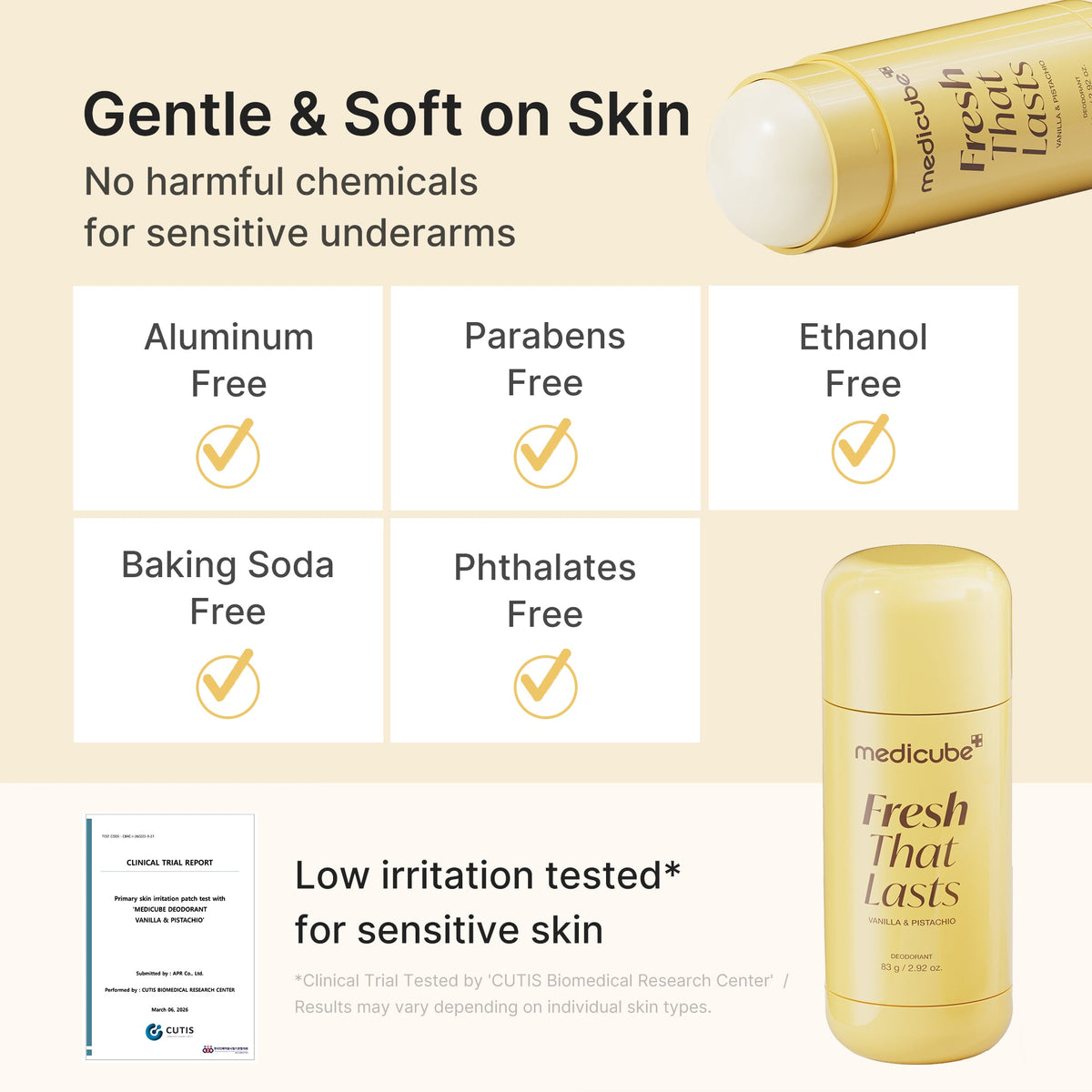 Kojic Acid Brightening Deodorant (Vanilla & Pistachio) B8