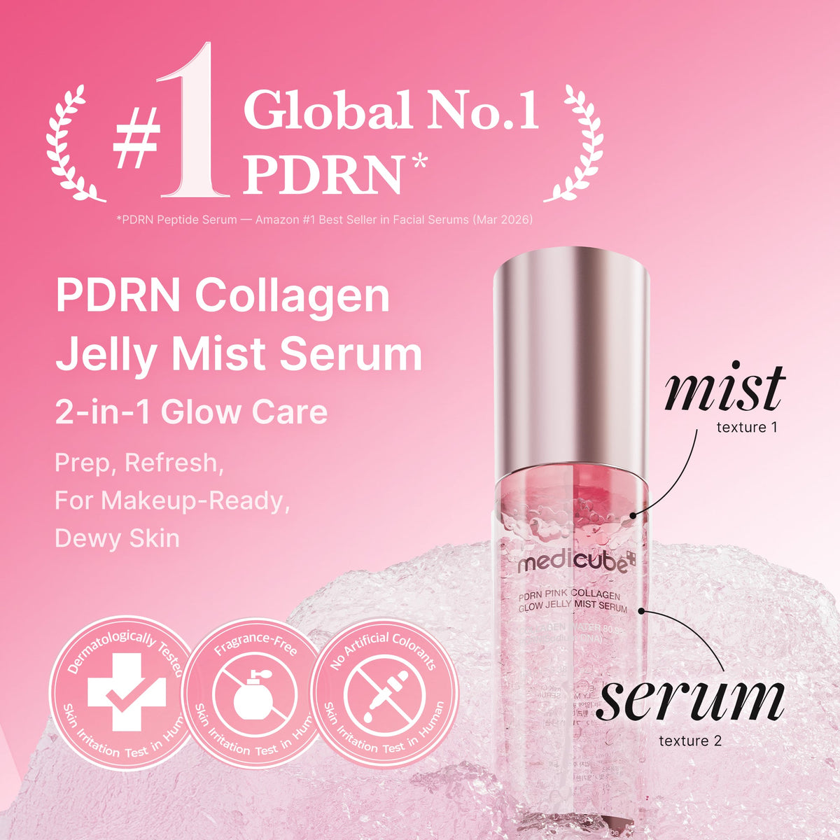 PDRN Pink Collagen Glow Jelly Mist Serum R4