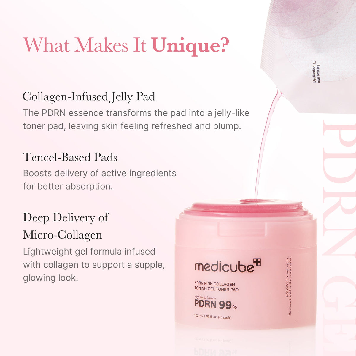 PDRN Pink Collagen Gel Toner Pad E7