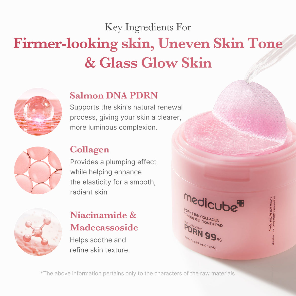 PDRN Pink Collagen Gel Toner Pad E7